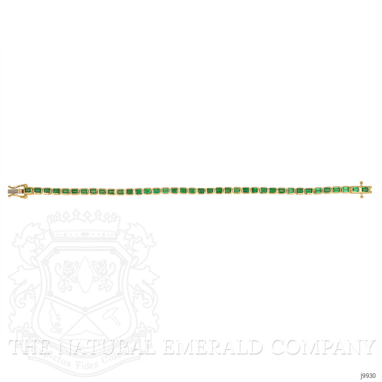 5.42 Ct.Tw. Emerald Tennis/Line Bracelet, 14K Yellow Gold