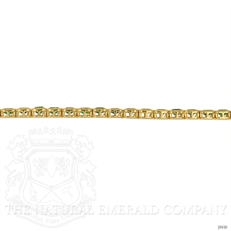 5.42 Ct.Tw. Emerald Tennis/Line Bracelet, 14K Yellow Gold