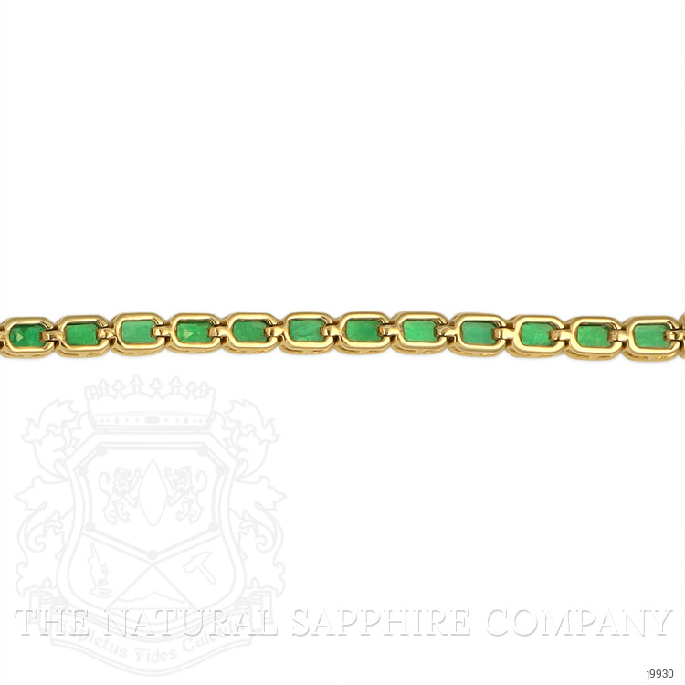 5.42 Ct.Tw. Emerald Tennis/Line Bracelet, 14K Yellow Gold