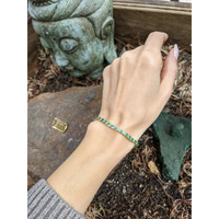 5.42 Ct.Tw. Emerald Tennis/Line Bracelet, 14K Yellow Gold Life Style