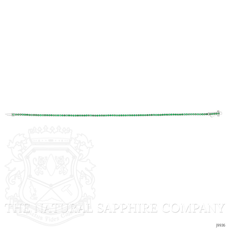1.12 Ct.Tw. Emerald Tennis/Line Bracelet, 14K White Gold