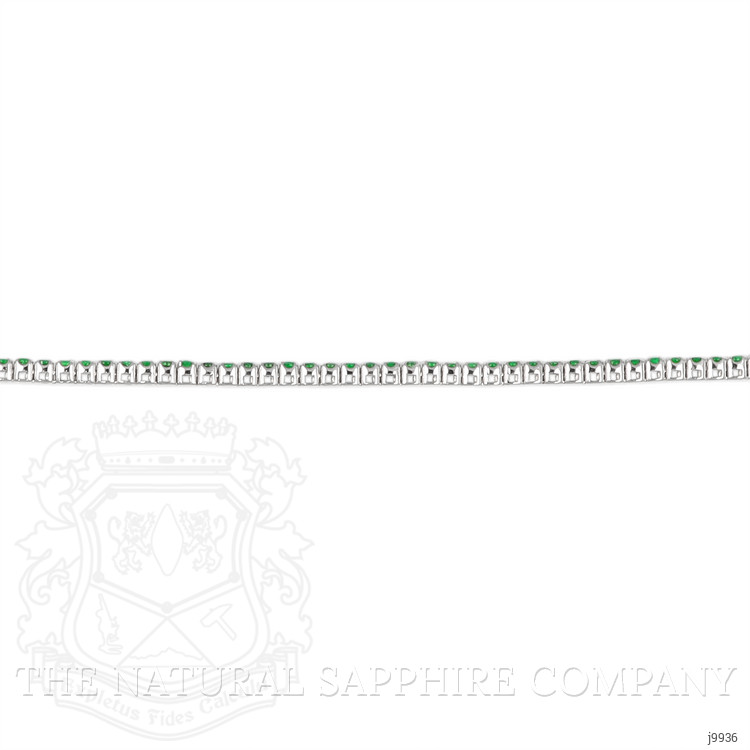 1.12 Ct.Tw. Emerald Tennis/Line Bracelet, 14K White Gold