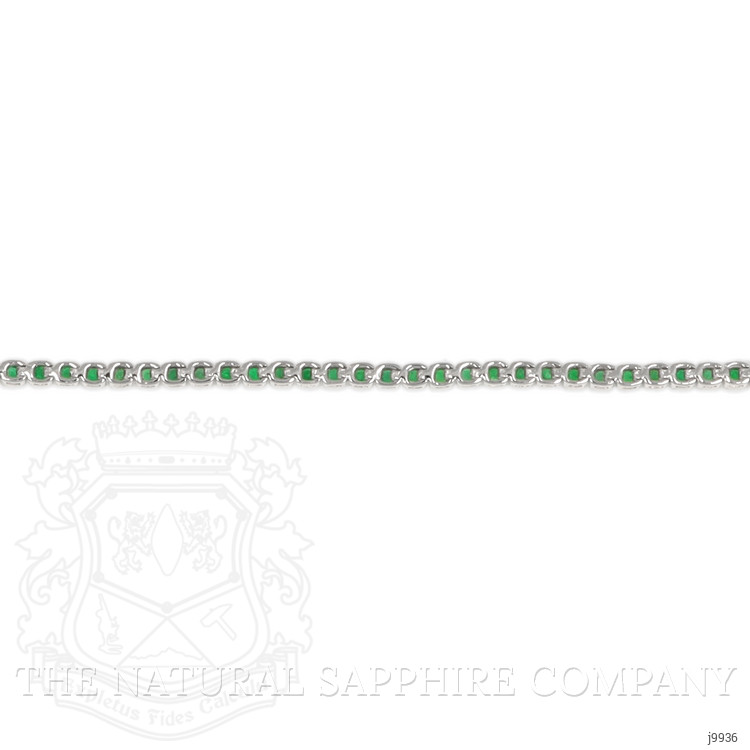 1.12 Ct.Tw. Emerald Tennis/Line Bracelet, 14K White Gold