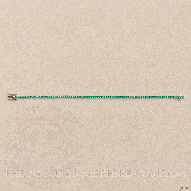 1.45 Ct.Tw. Emerald Tennis/Line Bracelet, 14K White Gold