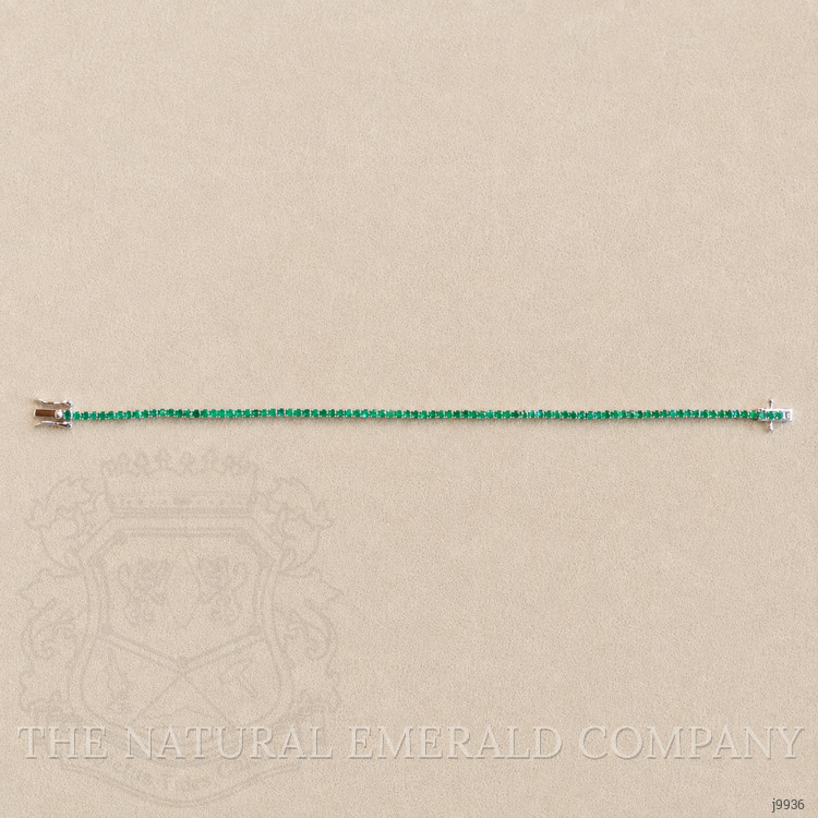 1.45 Ct.Tw. Emerald Tennis/Line Bracelet, 14K White Gold