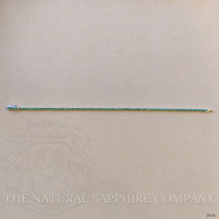 1.12 Ct.Tw. Emerald Tennis/Line Bracelet, 14K White Gold