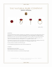 10.03 Ct. Ruby and Natural Diamond Three Stone Ring, Platinum & 18K Yellow Appraisal