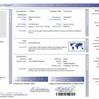 10.03 Ct. Ruby Natural Diamond Three Stone Ring, Platinum & 18K Yellow Scan Report