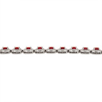 7.95 Ct.Tw. Ruby Natural Diamond Pave Bracelet, 18K White Gold Image