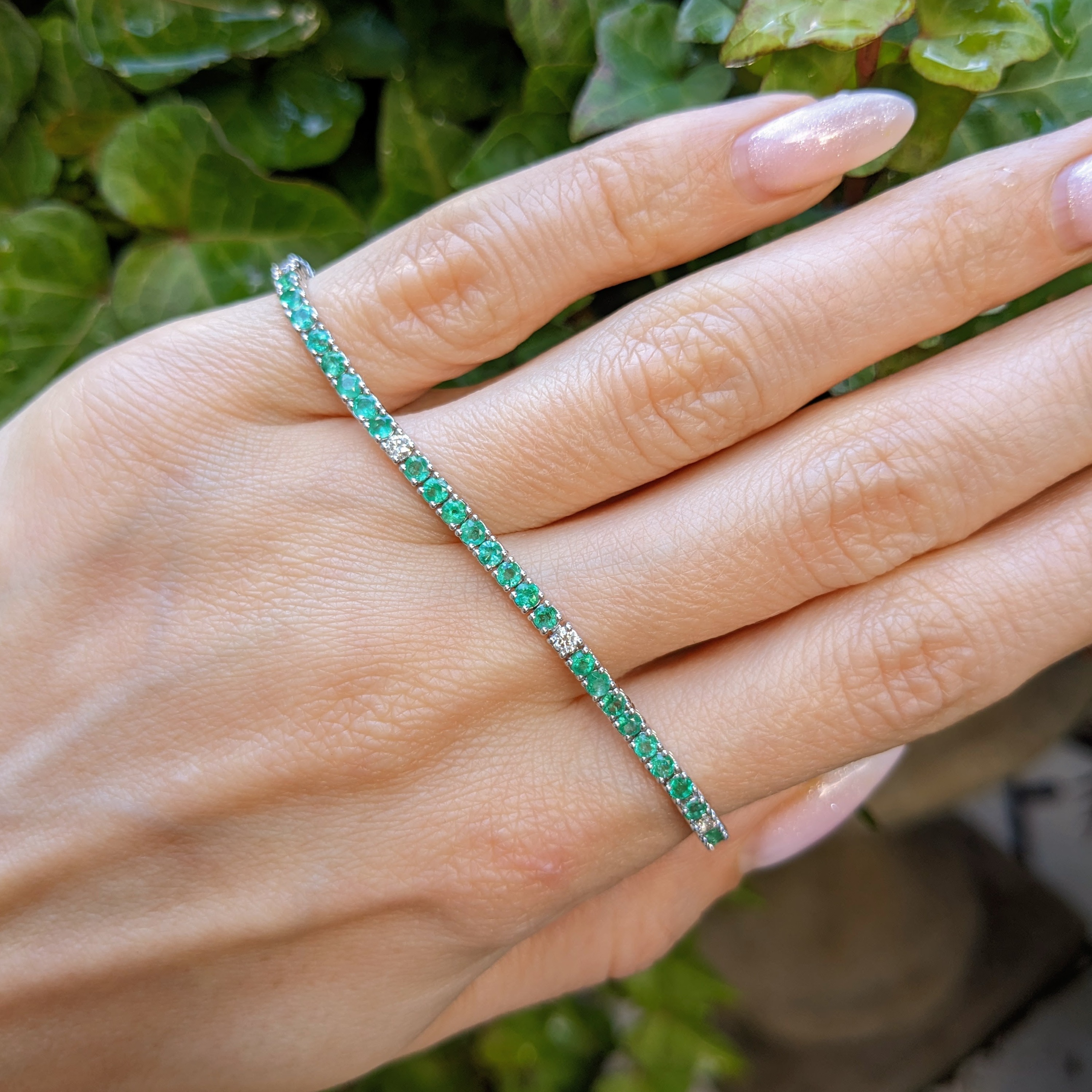 Natural Emerald Sterling Silver Cuff Bracelet Gemstone Untreated outlet 925 Green