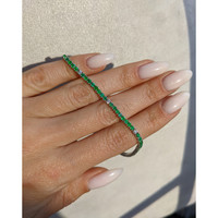 2.31 Ct.Tw. Emerald Natural Diamond Tennis/Line Bracelet, 14K White Gold Life Style