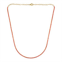 5.01 Ct. Ruby Pave Necklace, 14K Yellow Gold Video