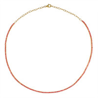 5.01 Ct. Ruby Pave Necklace, 14K Yellow Gold Image