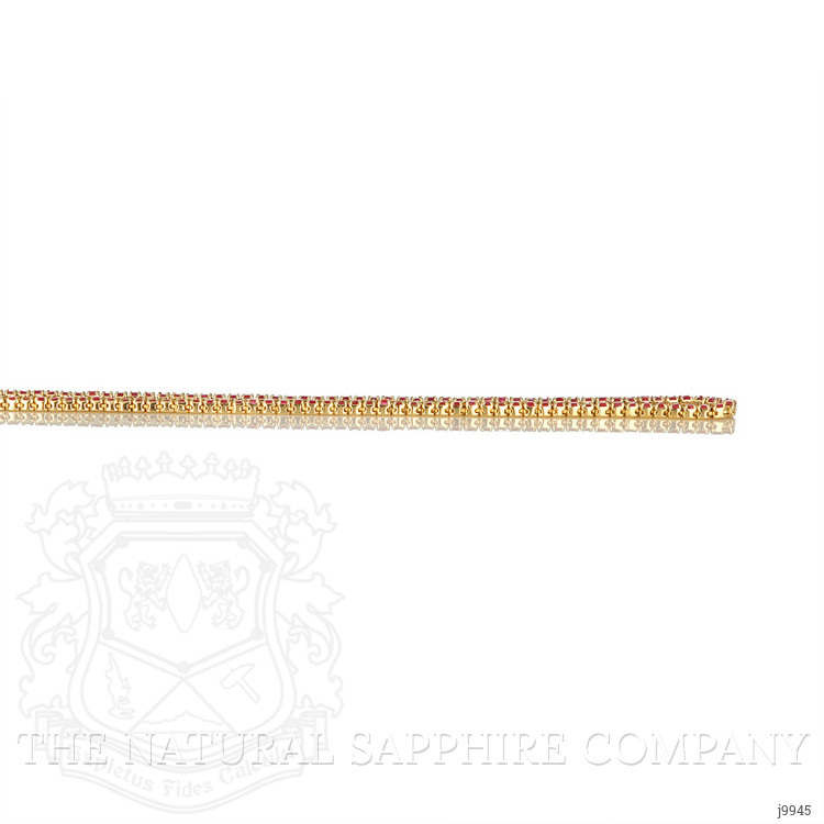 5.01 Ct. Ruby Pave Necklace, 14K Yellow Gold