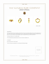 0.60 Ct. Pinkish Red Ruby Bezel Ring, 14K Yellow Gold Appraisal