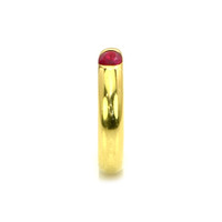0.60 Ct. Pinkish Red Ruby Bezel Ring, 14K Yellow Gold Image