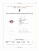 2.06 Ct. Pink Sapphire and Natural Diamond Pave Ring, 18K White & Yellow Scan Report