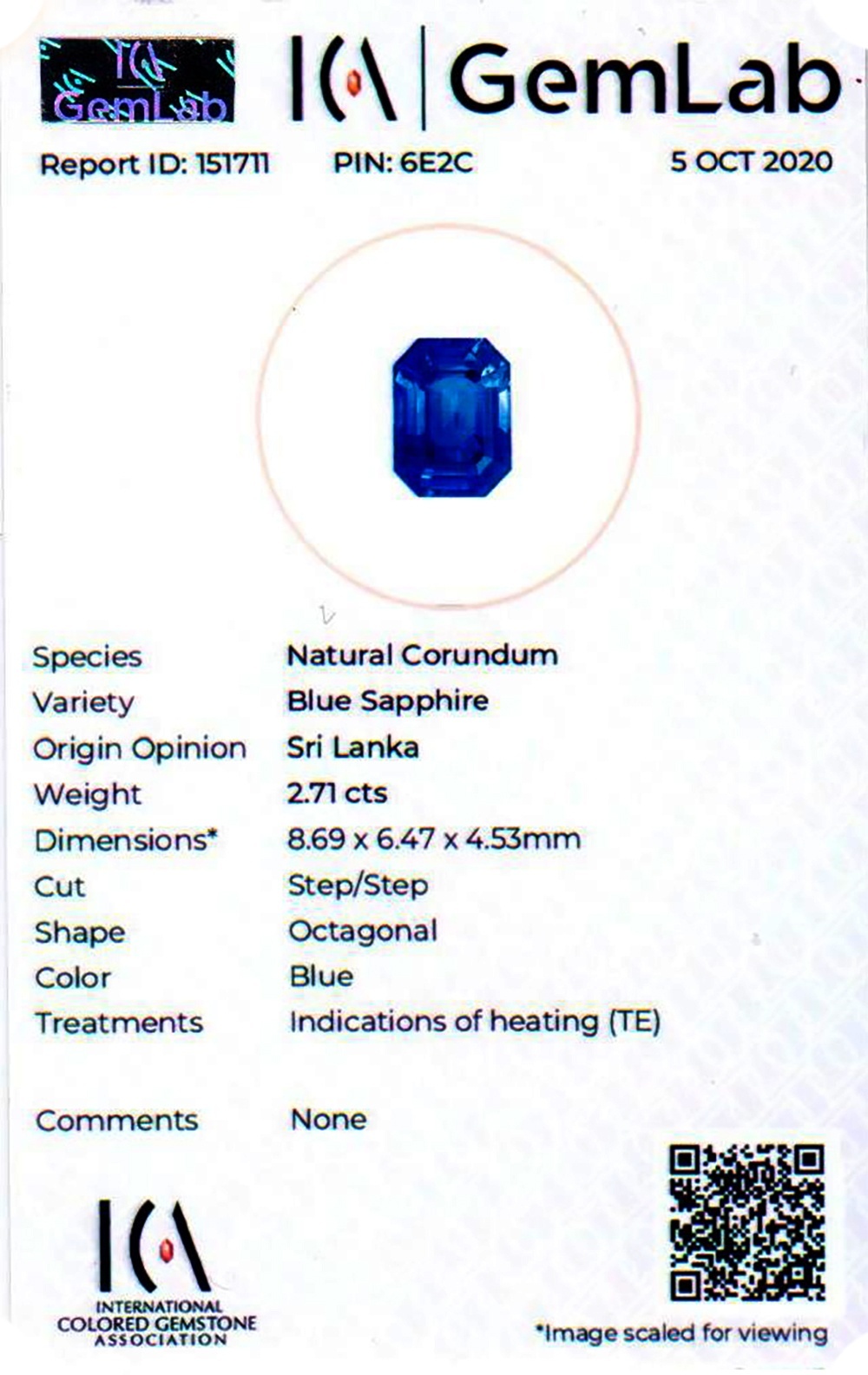 2.71 Ct. Blue Sapphire and Natural Diamond Pave Ring, 18K White Gold