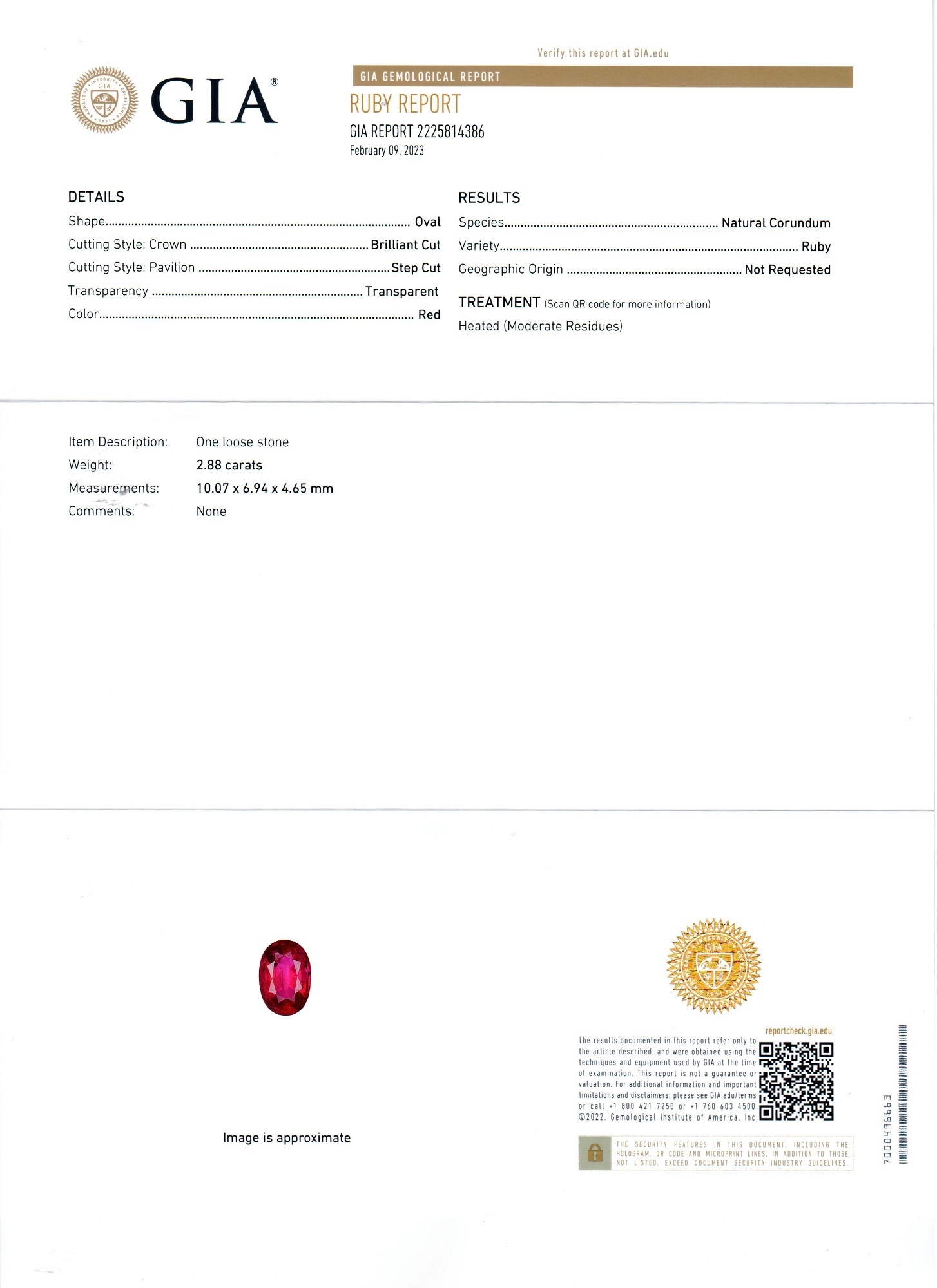 2.88 Ct. Ruby and Natural Diamond Pave Ring, 18K White Gold