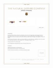 1.35 Ct. Pinkish Purple Sapphire and Natural Diamond Accent Stones Ring, 18K Rose Gold Appraisal