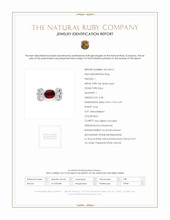3.38 Ct. Ruby Natural Diamond Men's Ring, 18K White Gold Scan Report