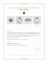 3.57 Ct. Ruby Natural Diamond Men's Ring, Platinum 950 Appraisal