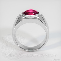 3.57 Ct. Ruby Natural Diamond Men's Ring, Platinum 950 Image