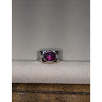 3.57 Ct. Ruby Natural Diamond Men's Ring, Platinum 950 Life Style