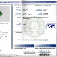 3.10 Ct. Emerald Natural Diamond Pave Ring, Platinum 950 Scan Report