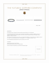 7.71 Ct.Tw. Blue Sapphire and Natural Diamond Pave Bracelet, 14K White Gold Appraisal