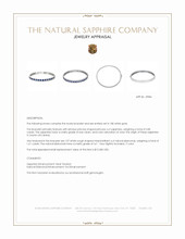 3.85 Ct.Tw.Total Carat Weight Blue Sapphire and Natural Diamond Pave Bracelet, 18K White Gold Appraisal