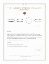 3.85 Ct.Tw. Blue Sapphire and Natural Diamond Pave Bracelet, 18K White Gold Appraisal