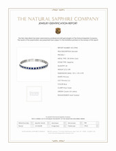 3.85 Ct.Tw.Total Carat Weight Sapphire Natural Diamond Pave Bracelet, 18K White Gold Scan Report