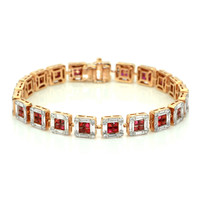 4.58 Ct.Tw. Ruby Rose Gold bracelet