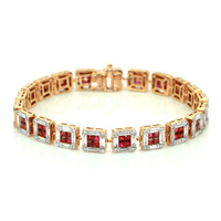 4.58 Ct.Tw. Ruby 18K Rose Gold bracelet