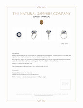 0.93 Ct. Blue Sapphire and Natural Diamond Pave Ring, 18K White Gold Appraisal