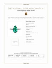 1.92 Ct. Emerald Solitaire Ring, 18K White Gold Scan Report