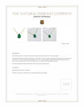 1.50 Ct. Emerald Halo Pendant, 14K Yellow Gold Appraisal