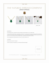 1.56 Ct. Emerald Halo Pendant, 14K Yellow Gold Appraisal