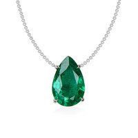 2.89 Ct. Emerald White Gold pendant