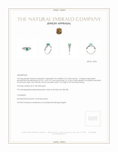 0.67 Ct. Emerald Floral Ring, 18K White Gold Appraisal