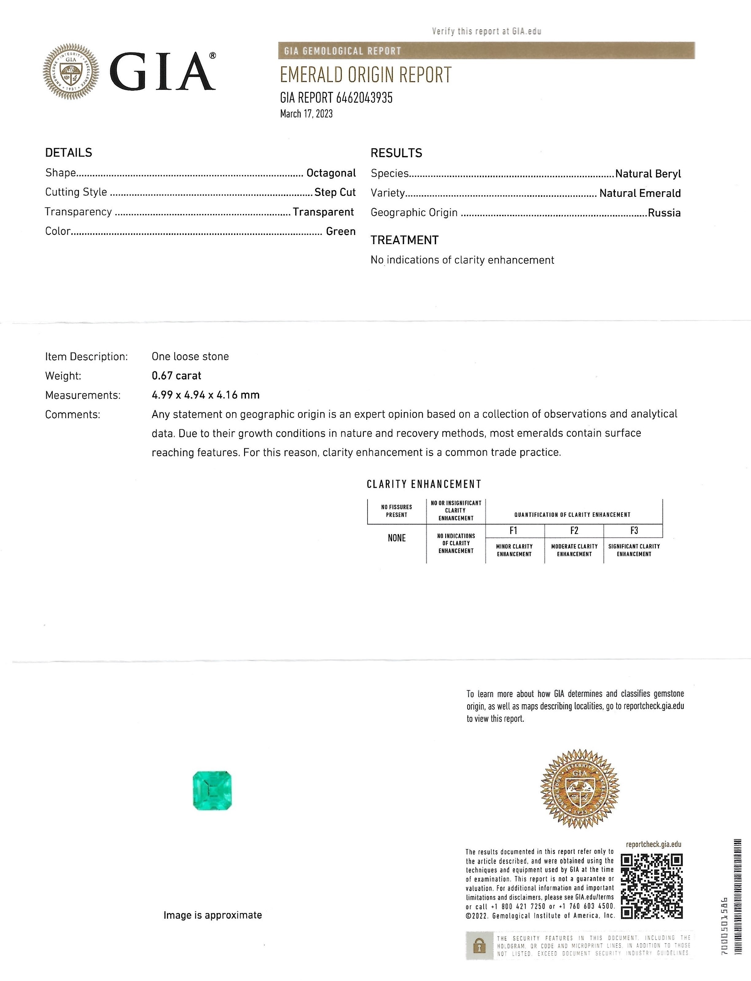 0.67 Ct. Emerald Floral Ring, 18K White Gold