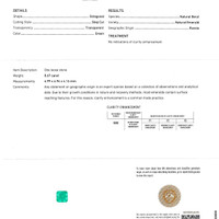0.67 Ct. Emerald Floral Ring, 18K White Gold Scan Report