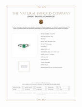 0.67 Ct. Emerald Floral Ring, 18K White Gold Scan Report