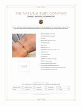 0.15 Ct.Tw. Ruby Ruby Accent Stones Bracelet, 14K Yellow Gold Scan Report