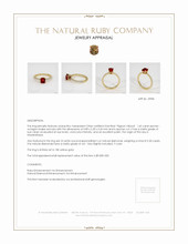 1.65 Ct. Ruby and Natural Diamond Pave Ring, 18K Yellow Gold Appraisal