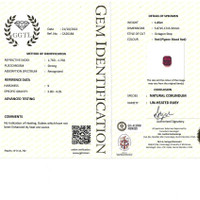 1.65 Ct. Ruby and Natural Diamond Pave Ring, 18K Yellow Gold Scan Report