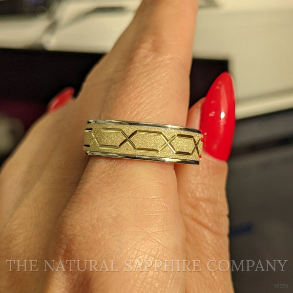 14K White Gold Men's Plain Band