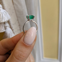 18K Yellow Gold Pave Ring Setting Life Style