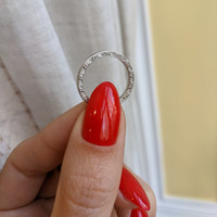 18K White Gold Men's Plain Band Life Style